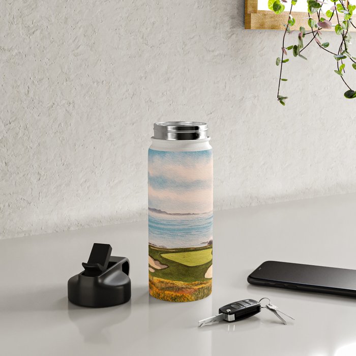 Pebble Beach Golf Course Signature Hole 7 Water Bottle Gallery Image 4
