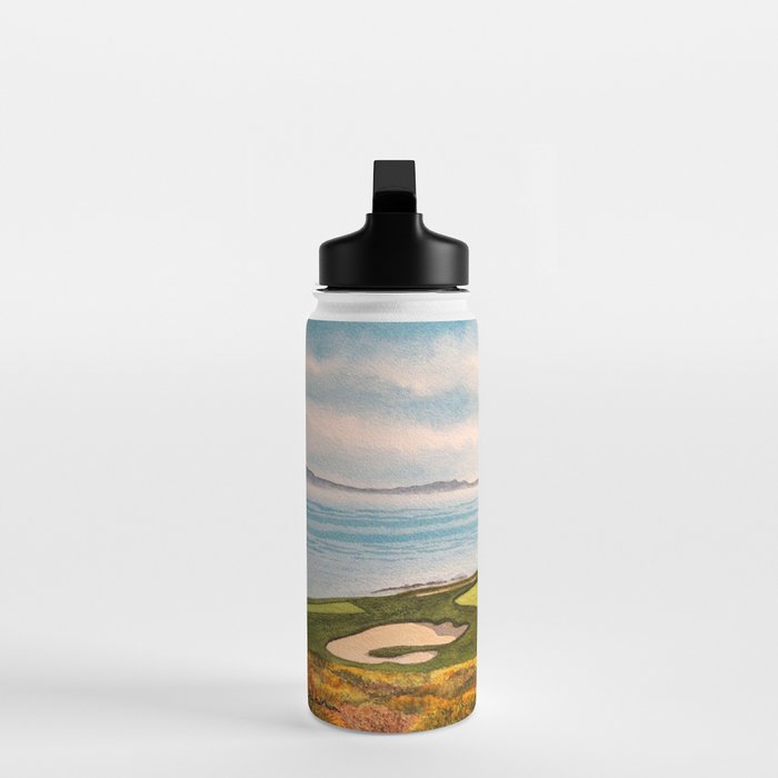 Pebble Beach Golf Course Signature Hole 7 Water Bottle Gallery Image 3