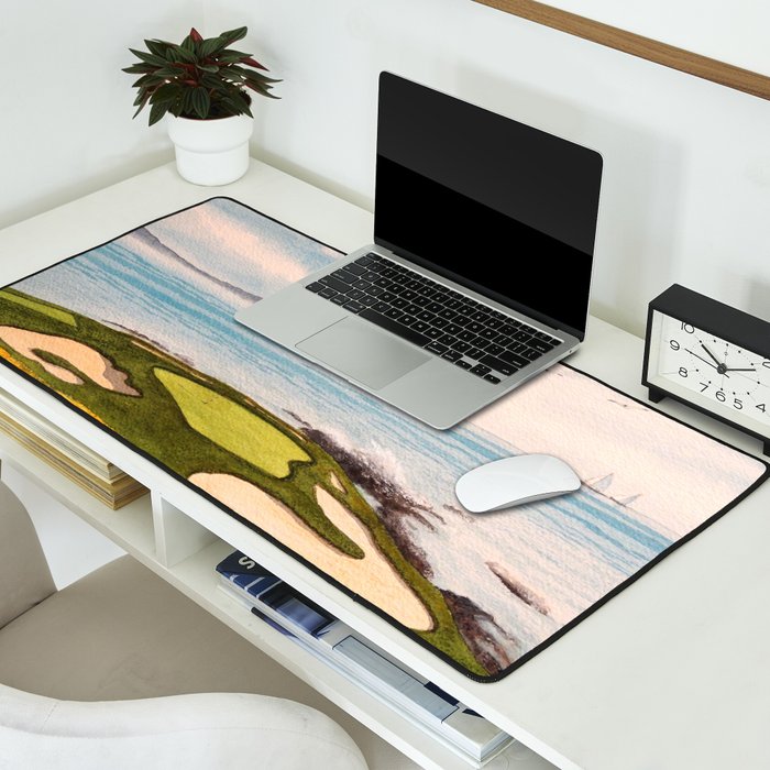 Pebble Beach Golf Course Signature Hole 7 Desk Mat Gallery Image 2