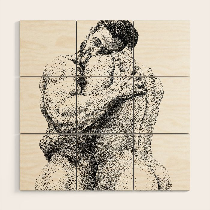 The Lovers - NOODDOODs Wood Wall Art Gallery Image 1