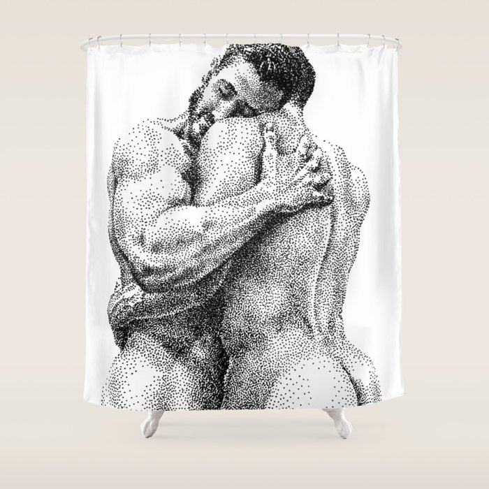 The Lovers - NOODDOODs Shower Curtain Gallery Image 1