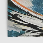 Drift 6: a bold mixed media piece in blues, brown, pink and red Poster Gallery Image 3
