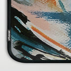 Drift 6: a bold mixed media piece in blues, brown, pink and red Laptop Sleeve Gallery Image 3