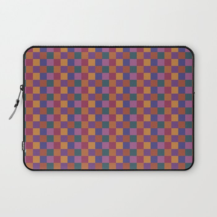Checkered Multicolor Pattern XVIII Colorful Vibrant Laptop Sleeve Gallery Image 1