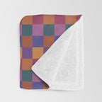 Checkered Multicolor Pattern XVIII Colorful Vibrant Throw Blanket Gallery Image 3