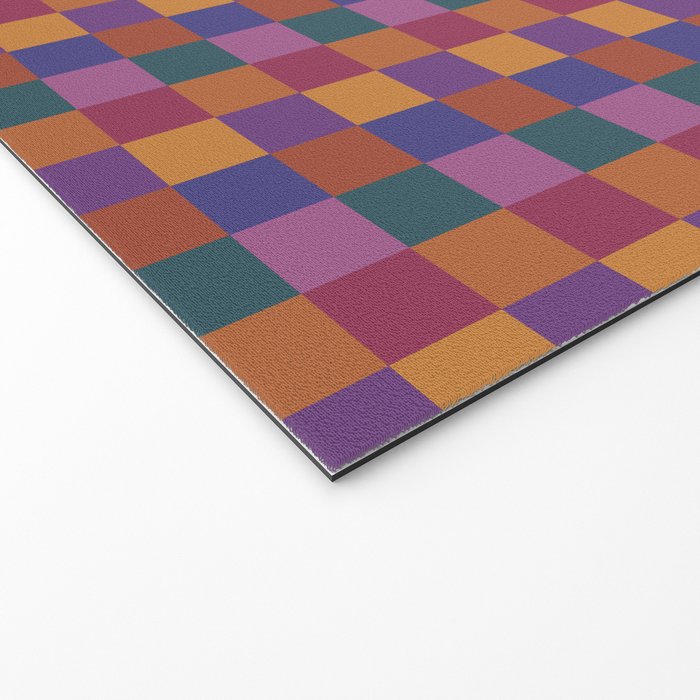 Checkered Multicolor Pattern XVIII Colorful Vibrant Welcome Mat Gallery Image 2