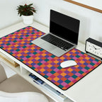 Checkered Multicolor Pattern XVIII Colorful Vibrant Desk Mat Gallery Image 2