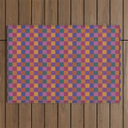 Checkered Multicolor Pattern XVIII Colorful Vibrant Outdoor Rug Gallery Image 1