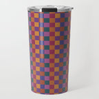 Checkered Multicolor Pattern XVIII Colorful Vibrant Travel Mug Gallery Image 1