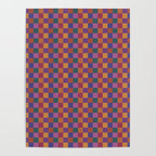 Checkered Multicolor Pattern XVIII Colorful Vibrant Poster Gallery Image 4
