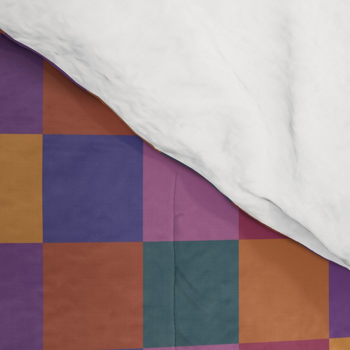 Checkered Multicolor Pattern XVIII Colorful Vibrant Comforter Gallery Image 4