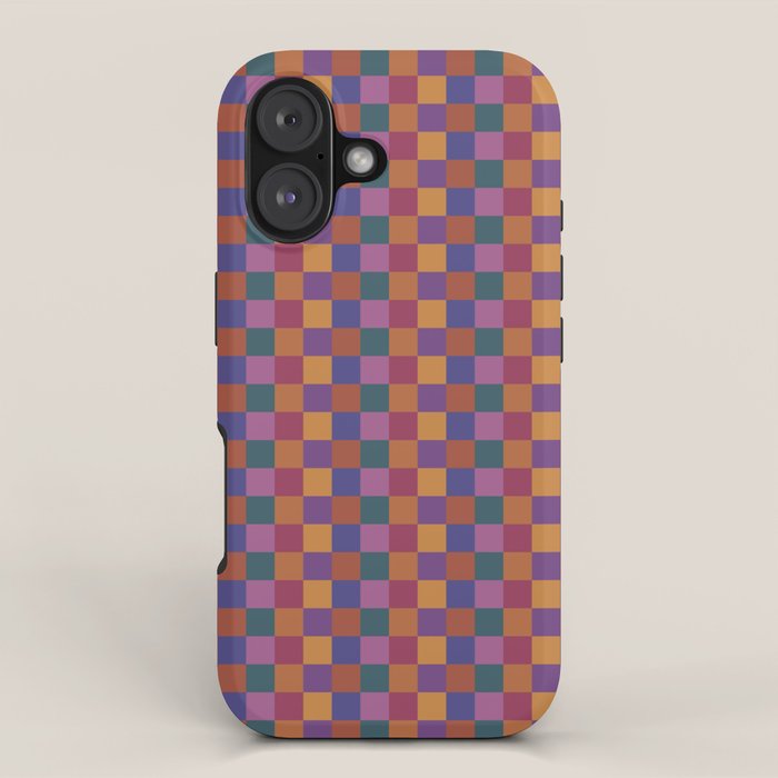 Checkered Multicolor Pattern XVIII Colorful Vibrant iPhone Case Gallery Image 1