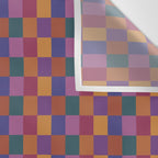 Checkered Multicolor Pattern XVIII Colorful Vibrant Wall Tapestry Gallery Image 3