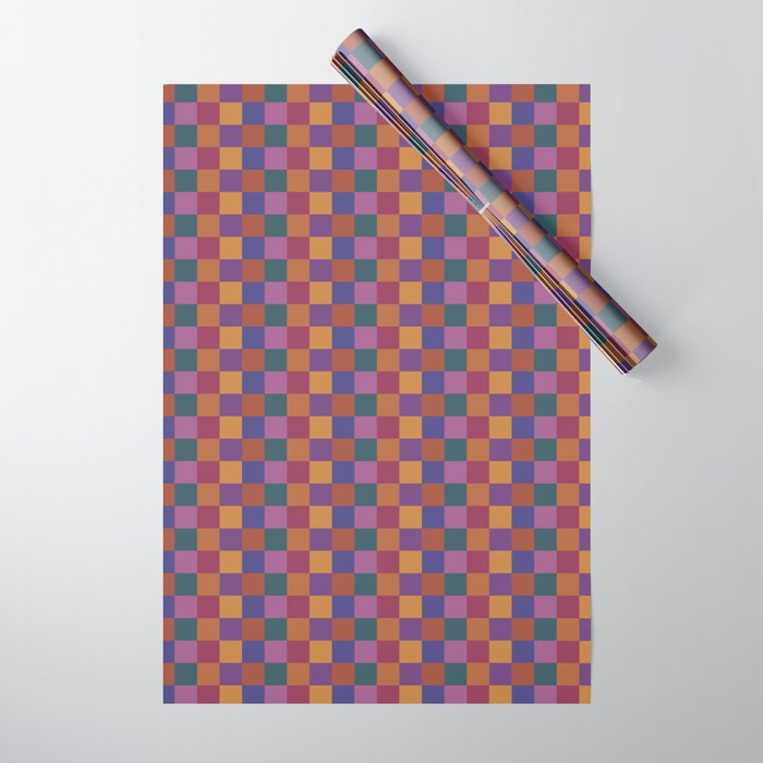 Checkered Multicolor Pattern XVIII Colorful Vibrant Wrapping Paper Gallery Image 1