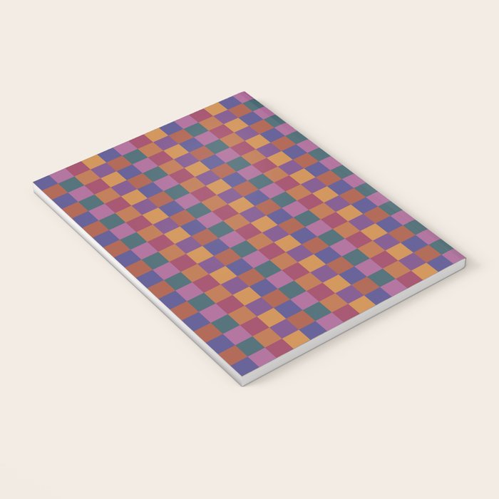Checkered Multicolor Pattern XVIII Colorful Vibrant Notebook Gallery Image 3