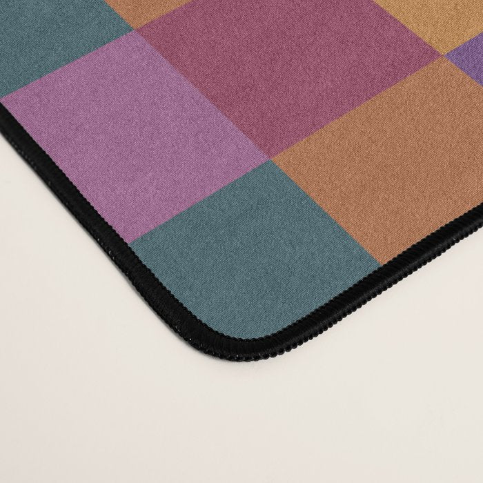 Checkered Multicolor Pattern XVIII Colorful Vibrant Desk Mat Gallery Image 4