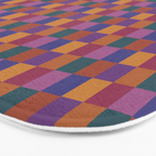 Checkered Multicolor Pattern XVIII Colorful Vibrant Bath Mat Gallery Image 3