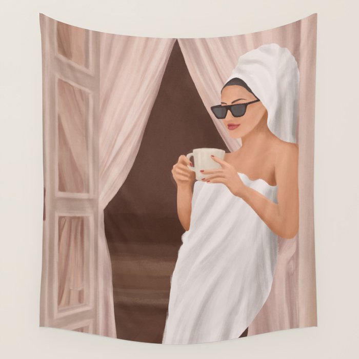 Morning Coffee III Wall Tapestry Gallery Image 4
