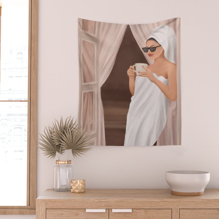 Morning Coffee III Wall Tapestry Gallery Image 2