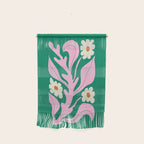 Lavender & Tropical Green: Les Fleurs | Flower Market Color Series 08 Wall Hanging Gallery Image 1
