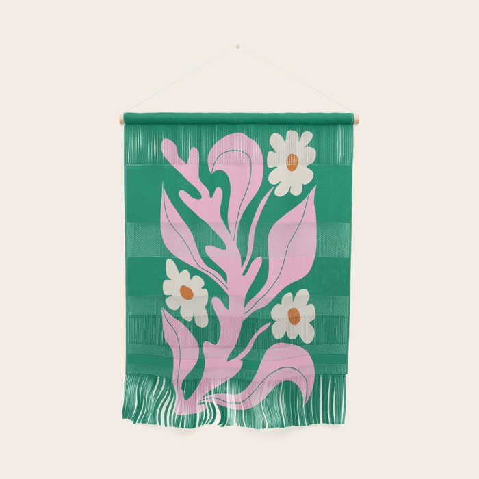 Lavender & Tropical Green: Les Fleurs | Flower Market Color Series 08 Wall Hanging Gallery Image 1