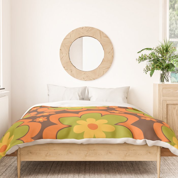 Colorful Retro Flower Pattern 592 Duvet Cover Gallery Image 3