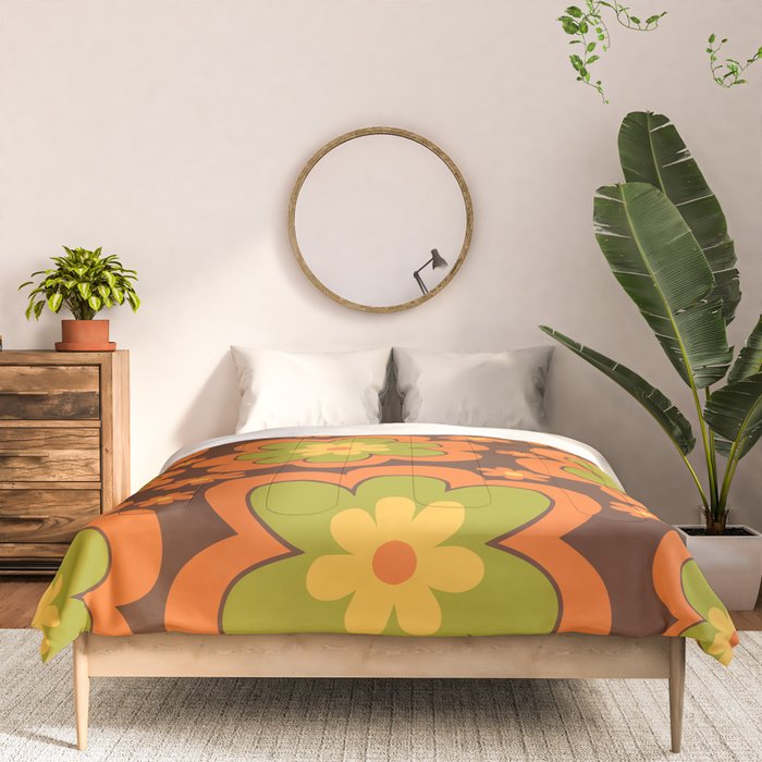 Colorful Retro Flower Pattern 592 Comforter Gallery Image 3