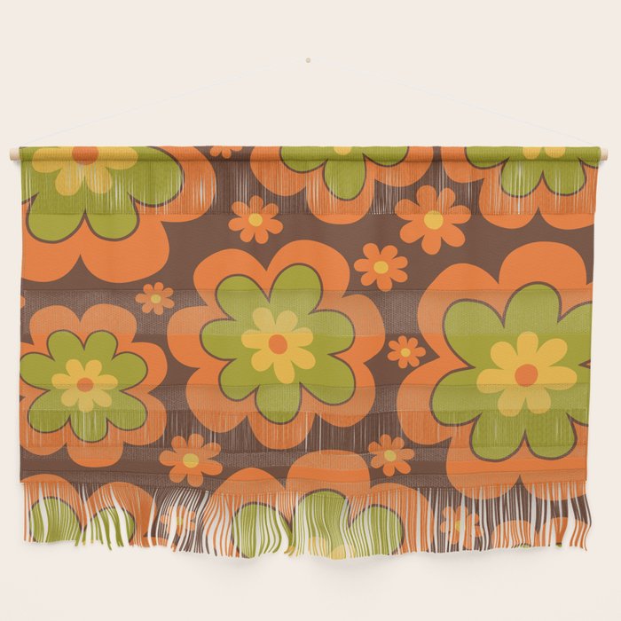 Colorful Retro Flower Pattern 592 Wall Hanging Gallery Image 1