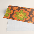 Colorful Retro Flower Pattern 592 Wrapping Paper Gallery Image 2