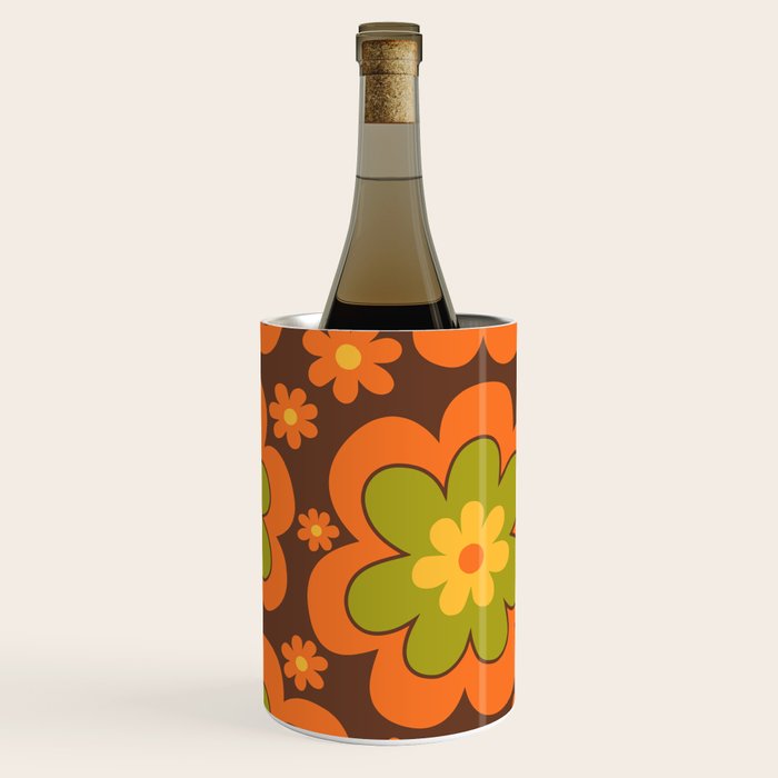 Colorful Retro Flower Pattern 592 Wine Chiller Gallery Image 3