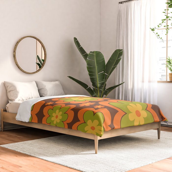 Colorful Retro Flower Pattern 592 Comforter Gallery Image 2