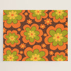 Colorful Retro Flower Pattern 592 Jigsaw Puzzle Gallery Image 1