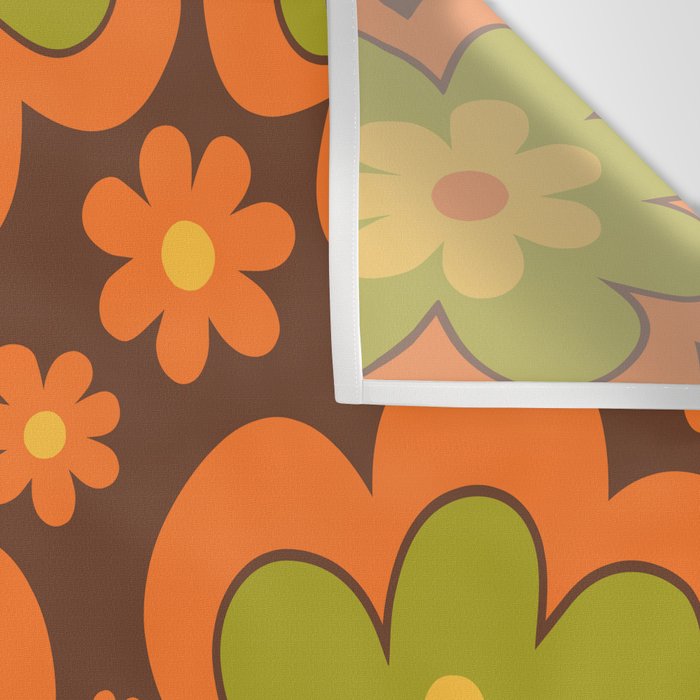 Colorful Retro Flower Pattern 592 Wall Tapestry Gallery Image 3