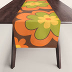 Colorful Retro Flower Pattern 592 Table Runner Gallery Image 1