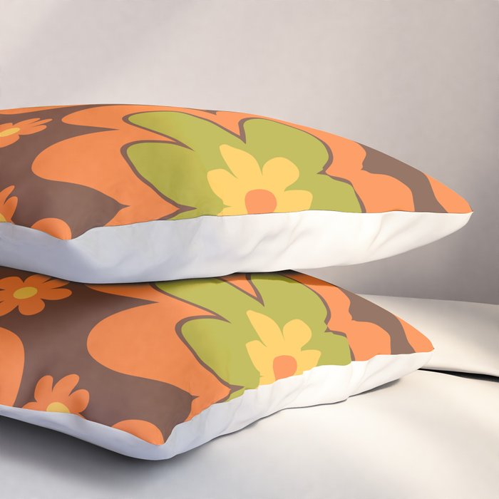 Colorful Retro Flower Pattern 592 Pillow Sham Gallery Image 3
