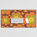 Colorful Retro Flower Pattern 592 Desk Mat Gallery Image 1