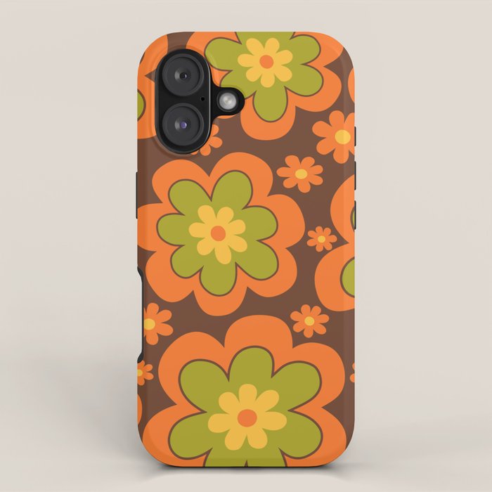 Colorful Retro Flower Pattern 592 iPhone Case Gallery Image 1