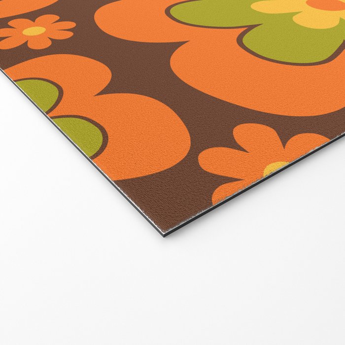 Colorful Retro Flower Pattern 592 Welcome Mat Gallery Image 2