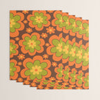 Colorful Retro Flower Pattern 592 Wrapping Paper Gallery Image 3