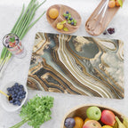 White Gold Agate Abstract Cutting Board Gallery Image 2