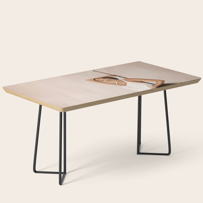 Minimal Woman with a Palm Leaf Coffee Table Gallery Image 1