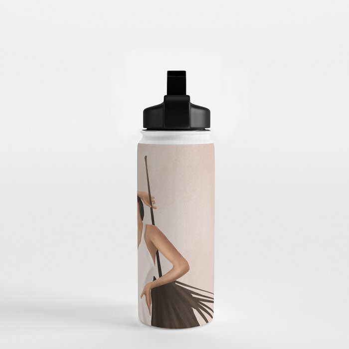 Minimal Woman with a Palm Leaf Water Bottle Gallery Image 2