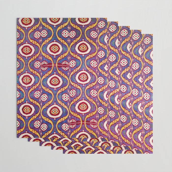 Silk Ikat Uzbekistan Parda Print Wrapping Paper Gallery Image 3