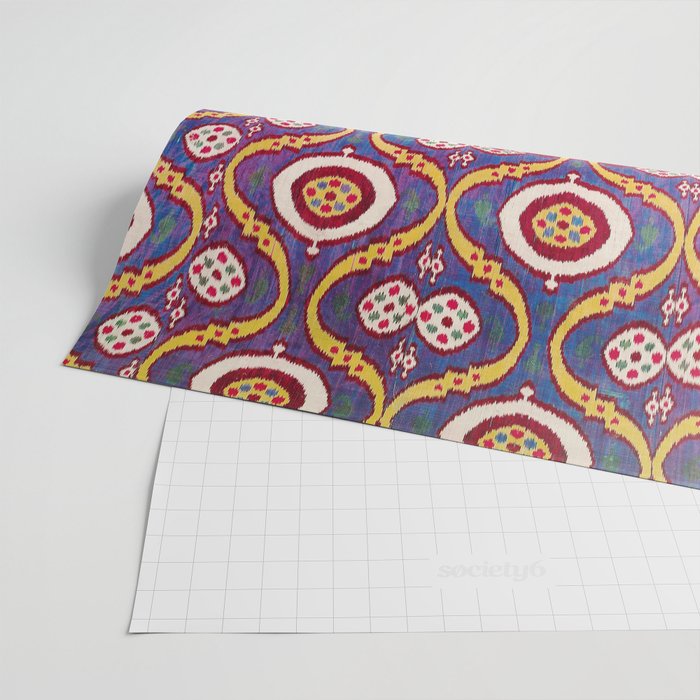 Silk Ikat Uzbekistan Parda Print Wrapping Paper Gallery Image 2