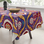 Silk Ikat Uzbekistan Parda Print Tablecloth Gallery Image 3