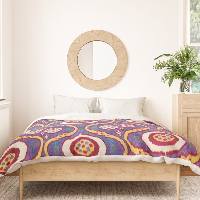 Silk Ikat Uzbekistan Parda Print Duvet Cover Gallery Image 3