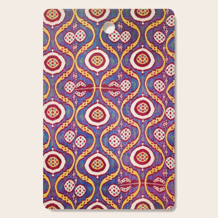 Silk Ikat Uzbekistan Parda Print Cutting Board