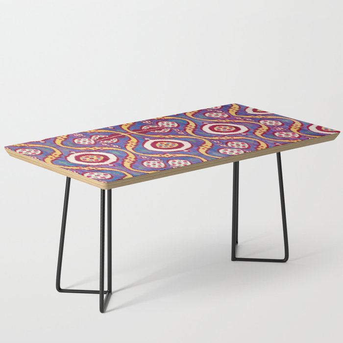 Silk Ikat Uzbekistan Parda Print Coffee Table Gallery Image 1