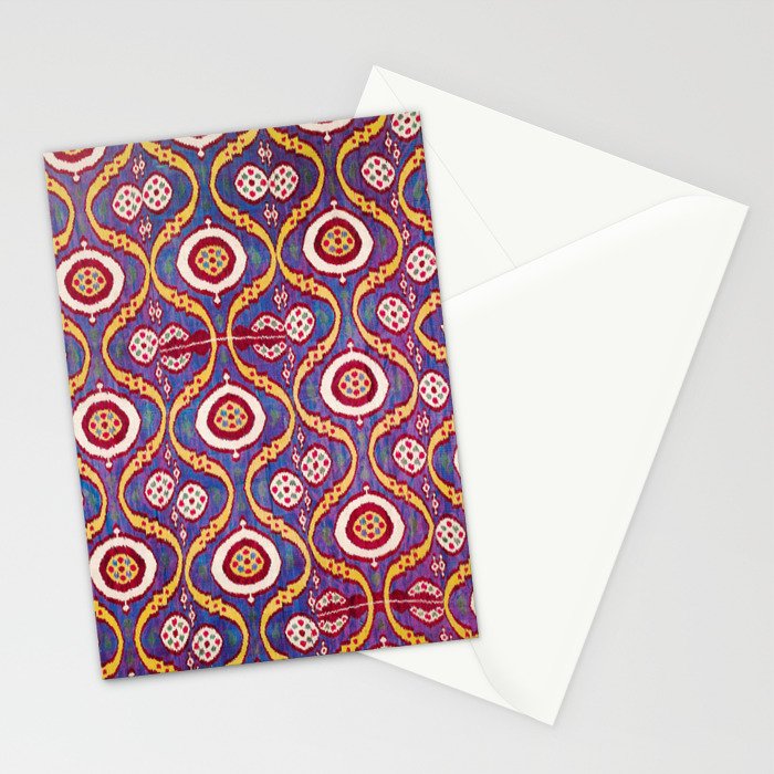 Silk Ikat Uzbekistan Parda Print Stationery Card Gallery Image 2