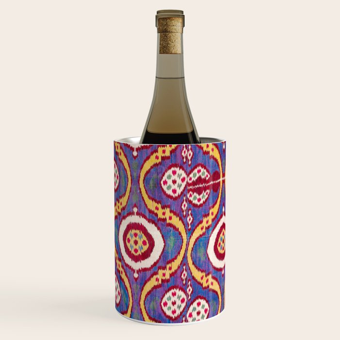 Silk Ikat Uzbekistan Parda Print Wine Chiller Gallery Image 2